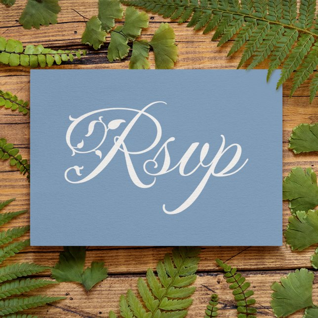 Elegant Wildflower Periwinkle Wedding RSVP Enclosure Card (Creator Uploaded)