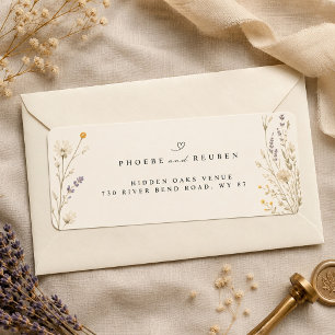 Elegant Wildflower Return Address Label