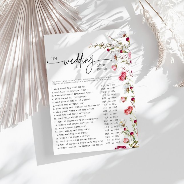Elegant Wildflower Rose Wedding Shoe Game (Creator Uploaded)