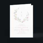 Elegant Wildflower Rustic Boho Wedding Monogram Program<br><div class="desc">Elegant delicate watercolor wildflower wreath frames couple monogram, with custom your own event details. Pastel palettes of soft blush pink, off white, beige, dusty blue, dusty pink, and botanical greenery, simple and romantic. Great floral wedding programs for modern rustic wedding, country garden wedding, and boho wedding in spring and summer....</div>
