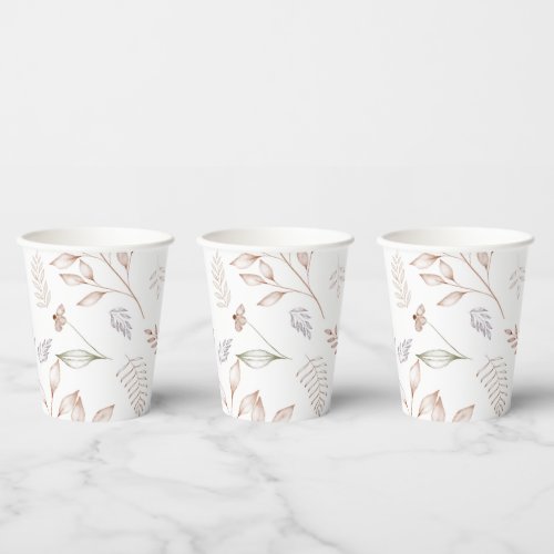 Elegant Wildflower Rustic Floral Garden Paper Cup