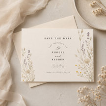 Elegant Wildflower Save the Date