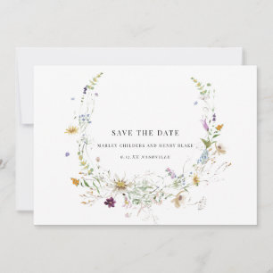 Elegant Wildflower Save the Date