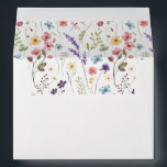 Elegant Wildflower Spring Summer Floral Wedding Envelope<br><div class="desc">Elegant Wildflower Spring Summer Floral Wedding envelope</div>