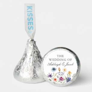 Elegant Wildflower Spring Wedding Personalized Hershey®'s Kisses®