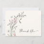 Elegant Wildflower Thank You Card