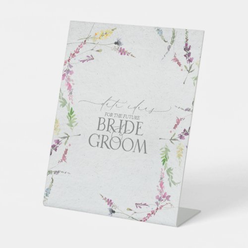 Elegant Wildflower Watercolor Floral Date Ideas Pedestal Sign - Designed to coordinate with my Elegant Wildflower Watercolor Floral Bridal Shower Suite, this gorgeous bridal shower "date ideas for the future bride & groom" pedestal sign features watercolor wildflower motifs in soft shades of blush pink, lilac and lavender, yellows, blues and delicate green botanical leaves. Part of a co-ordinated suite. View suite here: https://www.zazzle.com/collections/elegant_wildflower_watercolor_floral_bridal_shower-119635760261893795 Contact designer for matching products. Copyright Anastasia Surridge for Elegant Invites, all rights reserved.
