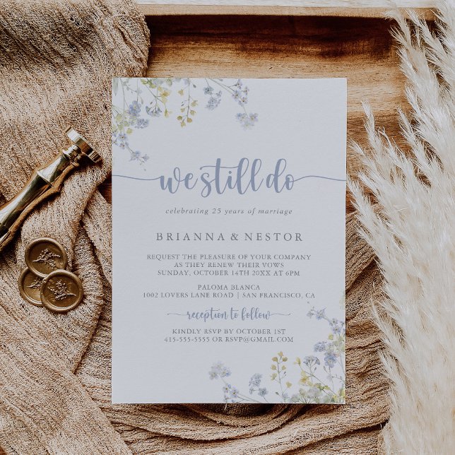 Elegant Wildflower We Still Do Vow Renewal  Invitation (Creator Uploaded)