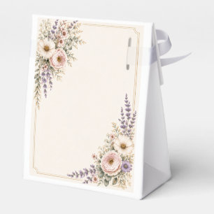 Elegant Wildflower Wedding Favor Boxes
