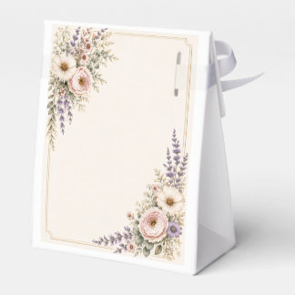 Elegant Wildflower Wedding Favor Boxes