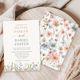 Elegant Wildflower Wedding Invitation