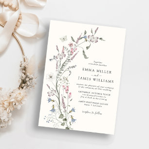 Elegant Wildflower Wedding Invitation