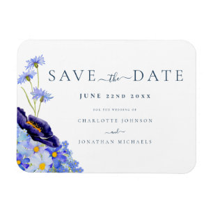 Elegant Wildflower Wedding Magnet