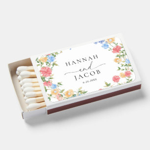 Elegant Wildflower Wedding Matchboxes