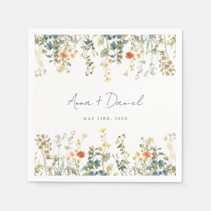 Elegant Wildflower Wedding Napkins