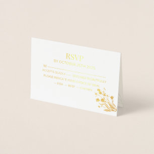 Elegant Wildflower Wedding RSVP Card