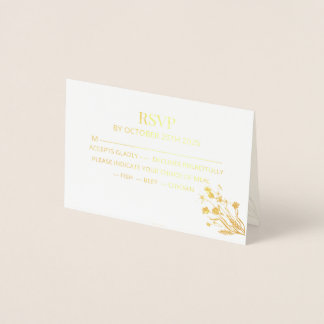 Elegant Wildflower Wedding RSVP Card