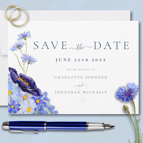 Elegant Wildflower Wedding Save The Date