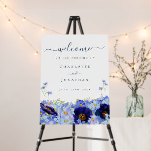 Elegant Wildflower Wedding Welcome Foam Board