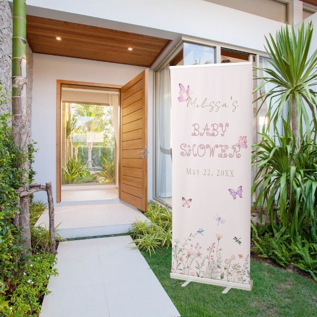 Elegant Wildflower Welcome Sign Retractable (Creator Uploaded)