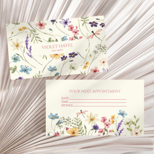 Elegant Wildflower Wild Flower Floral Custom Appointment Card
