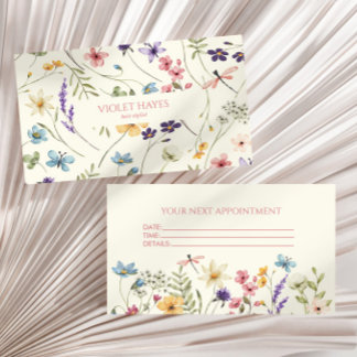 Elegant Wildflower Wild Flower Floral Custom Appointment Card
