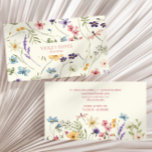 Elegant Wildflower Wild Flower Floral Custom Business Card at Zazzle