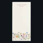 Elegant Wildflower Wild Flower Floral Custom Magnetic Notepad<br><div class="desc">This is an Elegant Wildflower Wild Flower Floral Custom Magnetic Notepad!</div>