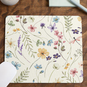 Elegant Wildflower Wild Flower Floral Custom Mouse Pad