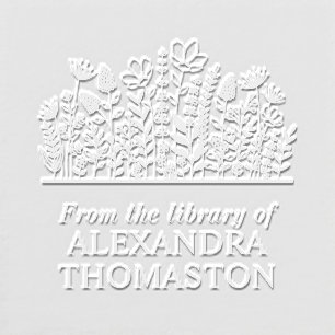 Elegant Wildflowers #2 Library Book Name Embosser