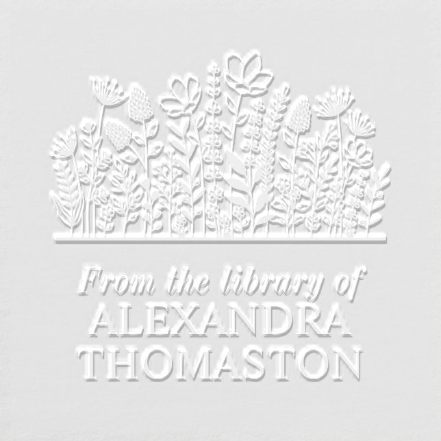 Elegant Wildflowers #2 Library Book Name Embosser (Design)