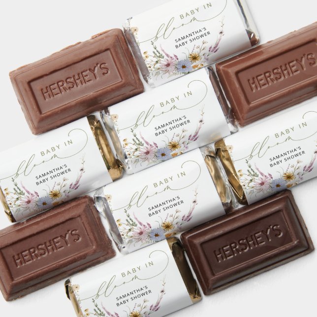 Elegant Wildflowers Baby in Bloom Baby Shower Hershey's Miniatures (Assorted)