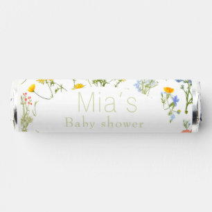 Elegant wildflowers Baby shower Breath Savers® Mints