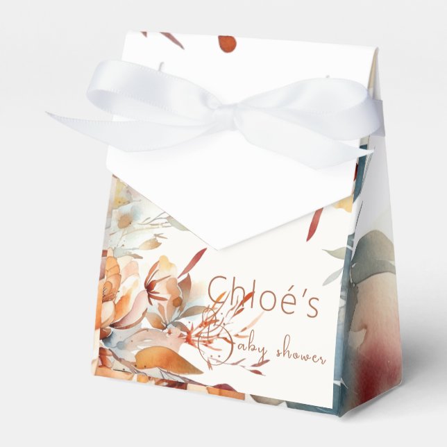   Elegant wildflowers baby shower  Favor Boxes (Front Side)