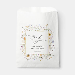 Elegant Wildflowers Baby Shower Thank You Favor Favor Bag