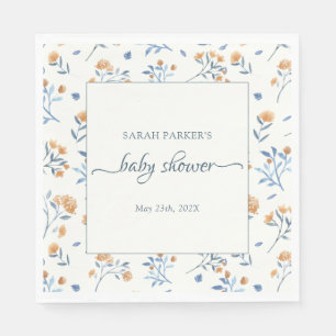 Elegant Wildflowers Boho Baby Shower  Napkins