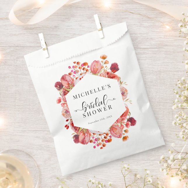 Elegant Wildflowers | Boho Bridal Shower  Favor Bag (Clipped)