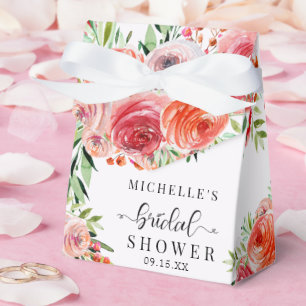 Elegant Wildflowers Boho Bridal Shower Favor Boxes