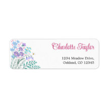 Elegant Wildflowers Bouquet Return Address Labels
