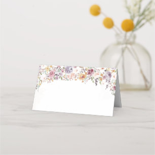 Elegant Wildflowers bridal shower Place Card