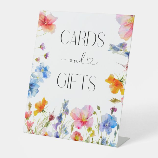 Elegant Wildflowers Cards and Gifts Sign (Front)