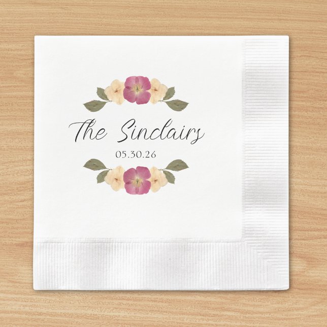 Elegant Wildflowers Chic Garden Party Wedding Napkins (Creator Uploaded)
