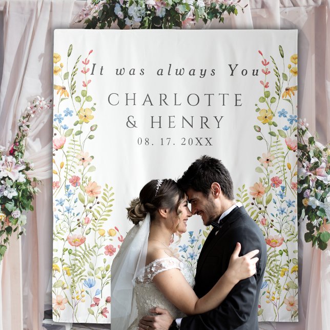  Elegant Wildflowers Garden Wedding Backdrop (Creator Uploaded)