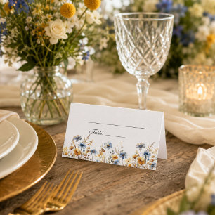 Elegant Wildflowers Garden Wedding  Place Card