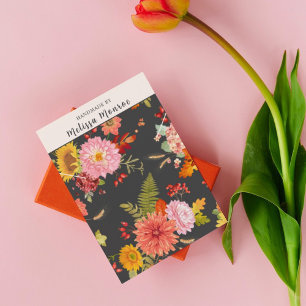 Elegant Wildflowers Necklace Jewelry Display Card