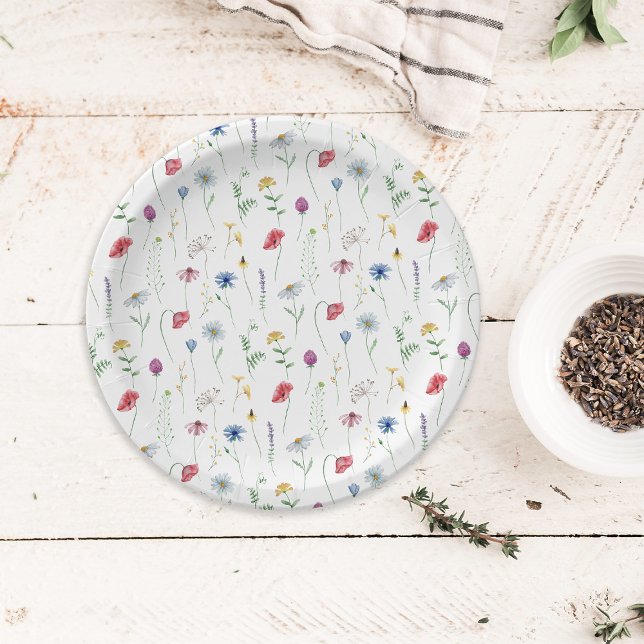 Elegant Wildflowers Paper Plates (Creator Uploaded)