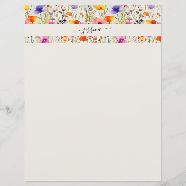 Elegant wildflowers script name (Front)