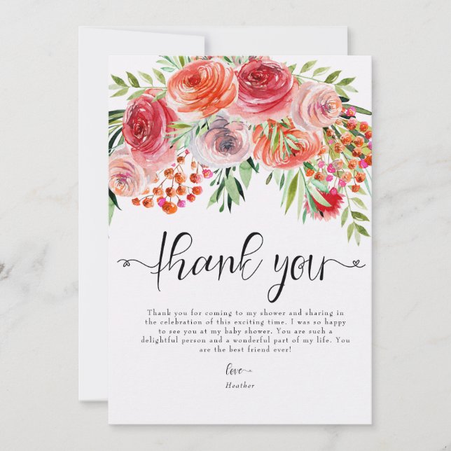 Elegant Wildflowers | Spring Summer Thank You (Front)