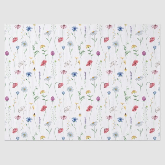 Elegant Wildflowers Tissue Paper (Front)