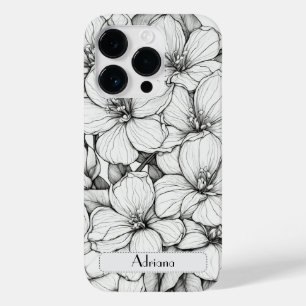 Elegant Wildflowers white and black Case-Mate iPhone 14 Pro Case